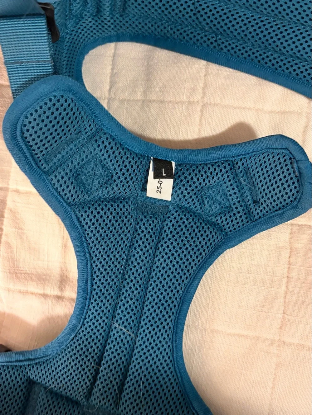 Wilderdog Teal Mesh Dog Harness with Colorful Stripe